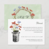 detailkaart voor oosterse weide wildbloemen RSVP kaartje (Voorkant / Achterkant)