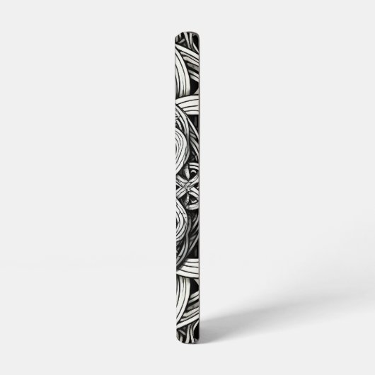 Detaillierte Schwarz-Weißer keltischer Knoten 0001 Samsung Galaxy Hoesje (Linkerkant)