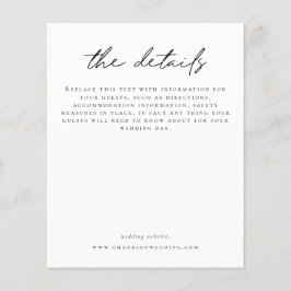 Details begrotingsbruiloft Informele Script Enclos