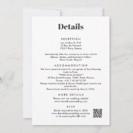 Details bijlage huwelijksfeest Parijs Kaart