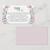 Details bijtende eucalyptus roze bruiloft informatiekaartje (Voorkant / Achterkant)