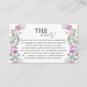 Details bijtende eucalyptus roze bruiloft informatiekaartje (Voorkant)