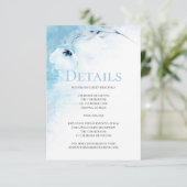 DETAILS | Bleke blauwe Waterverf Anemone Kaart (Staand voorkant)