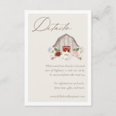 Details Bloemen Boerderij Schuur Western Land Brui Informatiekaartje (Voorkant)