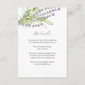 Details Bruiloft Behuizing Kaart Waterverf Lavende (Voorkant)