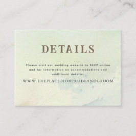Details bruiloft - Klein Informatiekaartje