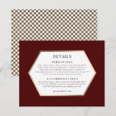 Details bruiloft *Palazzo Grassi* RSVP Kaartje (Voorkant / Achterkant)