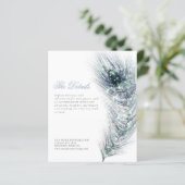 Details BUDGET Peacock Feather bruiloft Enclosure (Staand voorkant)