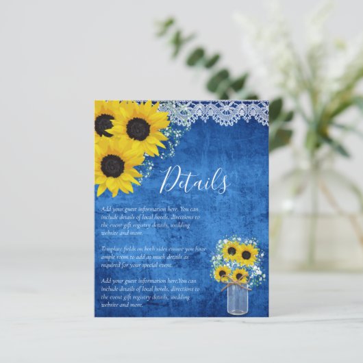 Details BUDGET Rustige Sunflower Wedding Enclosure (Staand voorkant)