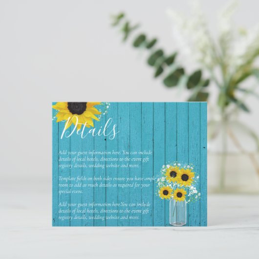 Details BUDGET Rustige Sunflower Wedding Enclosure (Staand voorkant)