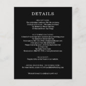 Details budget zwart-witbruiloft flyer (Voorkant)