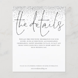 Details budgetbruiloft Silver Glitter Enclosure