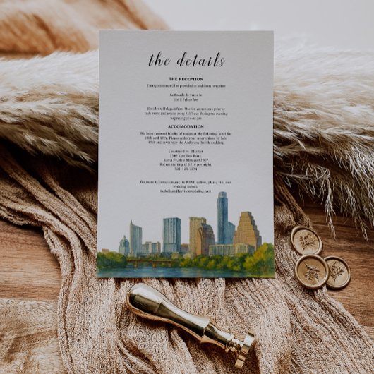 Details  Card- AUSTIN TEXAS DETAILS Kaart