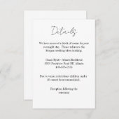 Details Card for any wedding RSVP Kaartje (Voorkant / Achterkant)