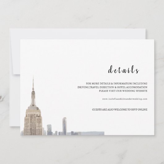 Details Card - NYC Kaart (Voorkant)