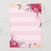 Details Card Pink Flowers & Stripes Informatiekaartje (Achterkant)