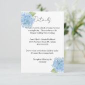 Details Card Wedding Hydrangea RSVP Kaartje (Staand voorkant)