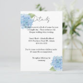 Details Card Wedding Hydrangea RSVP Kaartje (Staand voorkant)