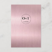 Details Chic Script Metallic Roos Gold Wedding Informatiekaartje (Achterkant)