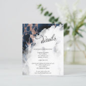 Details Dana-Navy Blue Roos Gold Waterverf Geode (Staand voorkant)