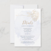 DETAILS | Dusta Blue Waterverf Gold Roos Kaart (Voorkant)