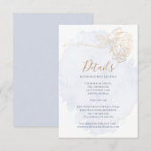 DETAILS | Dusta Blue Waterverf Gold Roos Kaart (Voorkant / Achterkant)