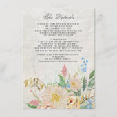 Details Eenvoudig Modern Foliage Bloemen Informatiekaartje (Voorkant)