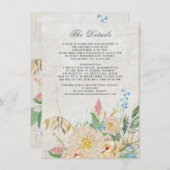 Details Eenvoudig Modern Foliage  Bloemen Informatiekaartje (Voorkant / Achterkant)