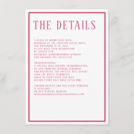 Details Eenvoudig Modern Vetgedrukte Kleur Hexagon Informatiekaartje (Voorkant)