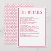 Details Eenvoudig Modern Vetgedrukte Kleur Hexagon Informatiekaartje (Voorkant / Achterkant)