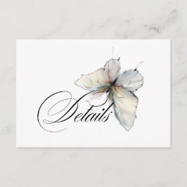 Details Elegante Abstracte Inkt Pastel Vlinders Informatiekaartje