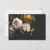 Details en info van Rembrandt Floral Wedding RSVP Kaartje (Achterkant)