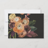 Details en info van Rembrandt Floral Wedding RSVP Kaartje (Achterkant)