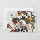 Details en info van Rembrandt Floral Wedding RSVP Kaartje (Achterkant)