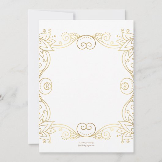 Details en Informatie Bruiloft Kaart (Achterkant)