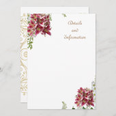 Details en Informatie Bruiloft Kaart (Voorkant / Achterkant)