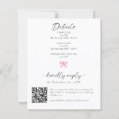 Details en RSVP Elegant Coquette Wedding (Voorkant)