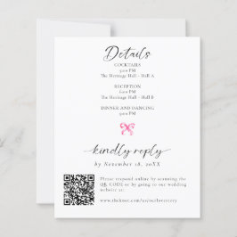 Details en RSVP Elegant Coquette Wedding