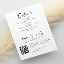 Details en RSVP Minimal Wedding