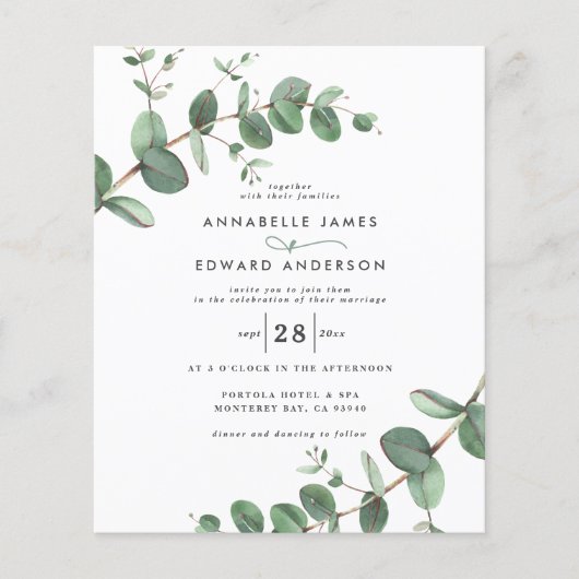 details en uitnodiging over het huwelijk flyer (Voorkant)