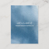 Details en website van het blauwe, Burgundy Floral Informatiekaartje (Achterkant)