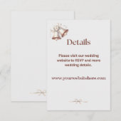 Details Enclosure Pink Wedding Bells Invitation  Informatiekaartje (Voorkant / Achterkant)