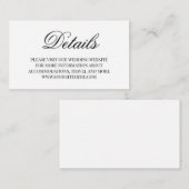 Details fancy scriptkalligrafie bruiloft informatiekaartje (Voorkant / Achterkant)