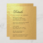 Details Faux Gold Budget Weduwomsluitingskaart (Voorkant / Achterkant)