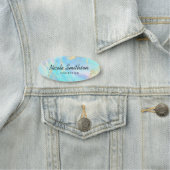 details faux iridescence en FAUX goudfolie Naamplaatje (In situ)