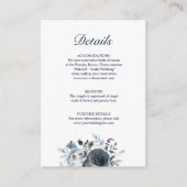 DETAILS Floral Dusty Navy Blue Informatiekaartje (Voorkant)