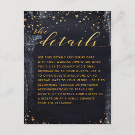 Details Gold Sterrennacht Wedding Informatiekaartje