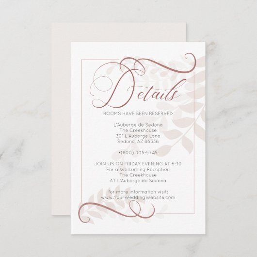 DETAILS | Grappig Bord Mocha Laat Spice Accent Kaart (Voorkant / Achterkant)