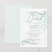 DETAILS | Grappige Mint laat Jade Green accenten a Kaart (Voorkant / Achterkant)