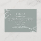 Details groene lef-garden bruiloft informatiekaartje (Voorkant)